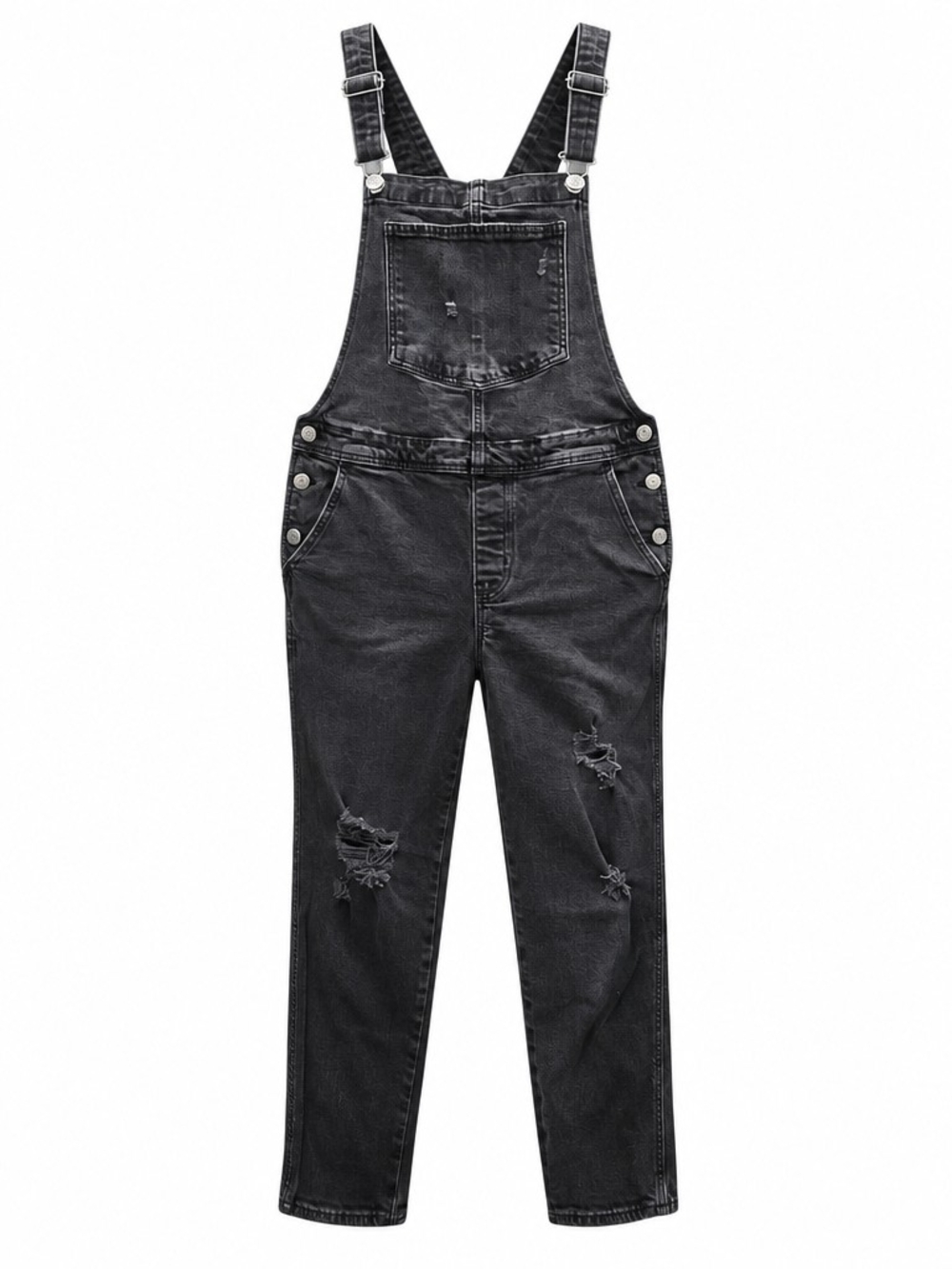 Old Navy Black Distressed Women's Denim Overalls Size 4